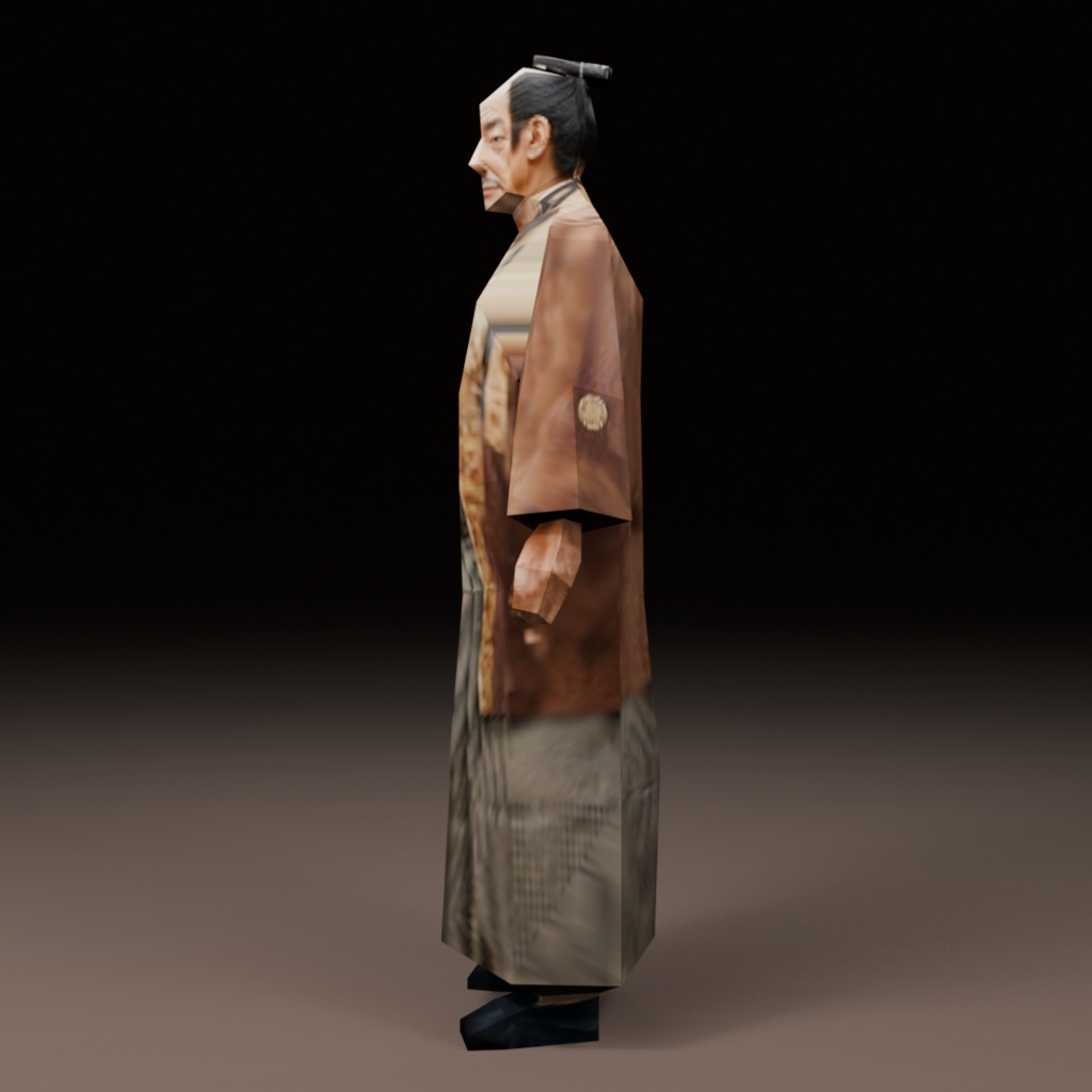 時代劇シリーズ第11弾【レトロゲーム風3Dキャラクター】商人(ver.1)