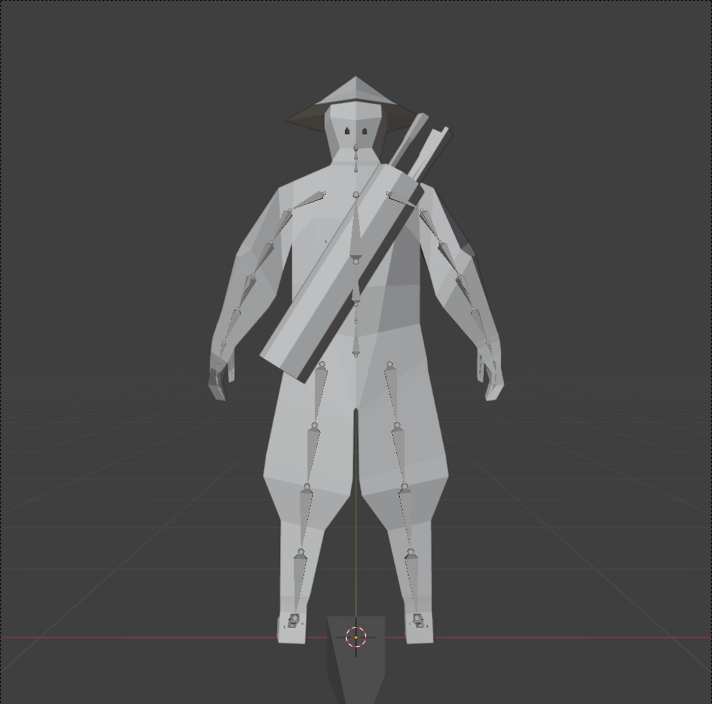 時代劇シリーズ第12弾【レトロゲーム風3Dキャラクター】弓兵(ver.1)