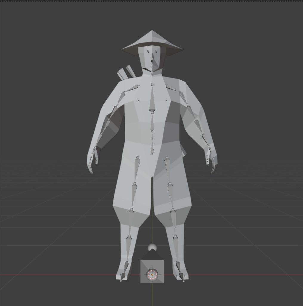 時代劇シリーズ第12弾【レトロゲーム風3Dキャラクター】弓兵(ver.1)