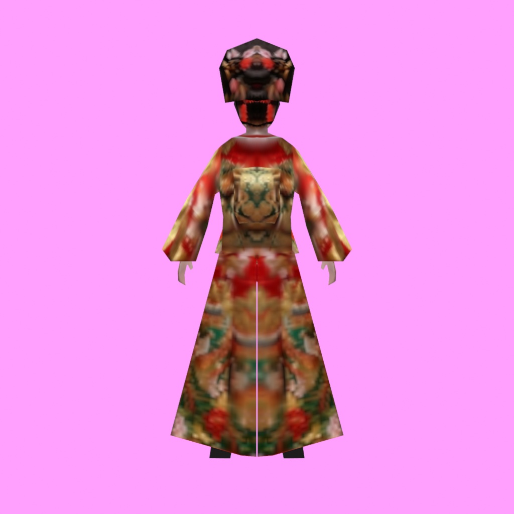 時代劇シリーズ第15弾【レトロゲーム風3Dキャラクター】花魁(ver.2)