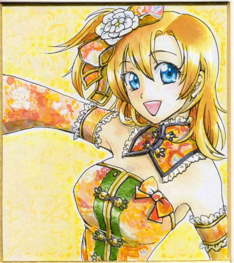 【手描き色紙】ラブライブ!チャイナ覚醒9枚セット