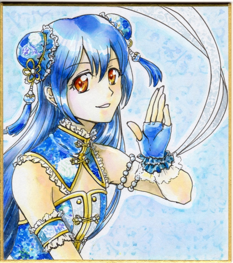 【手描き色紙】ラブライブ!チャイナ覚醒9枚セット