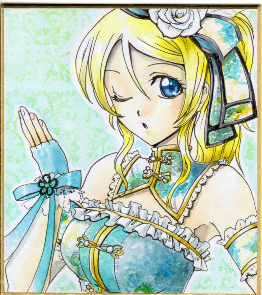 【手描き色紙】ラブライブ!チャイナ覚醒9枚セット