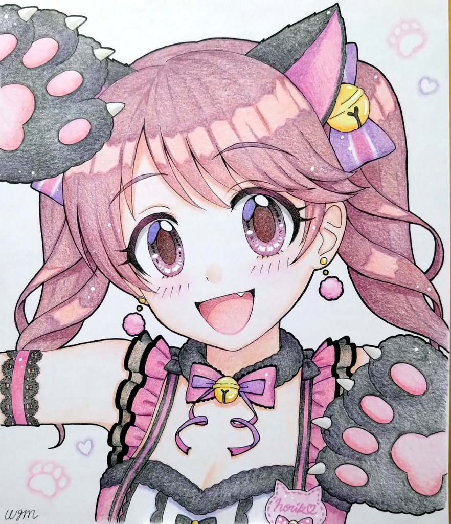 デレマス　椎名法子　直筆カラー色紙