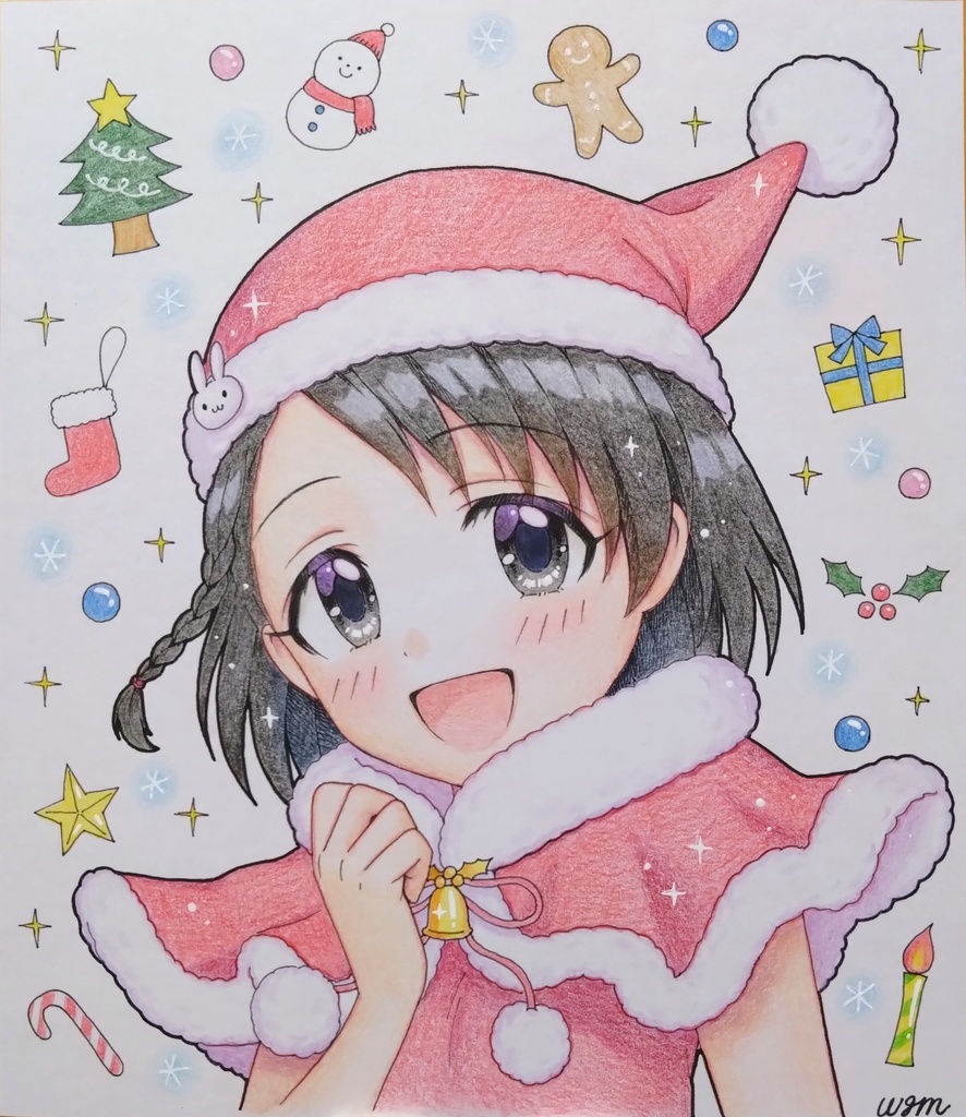 デレマス　佐々木千枝　直筆カラー色紙