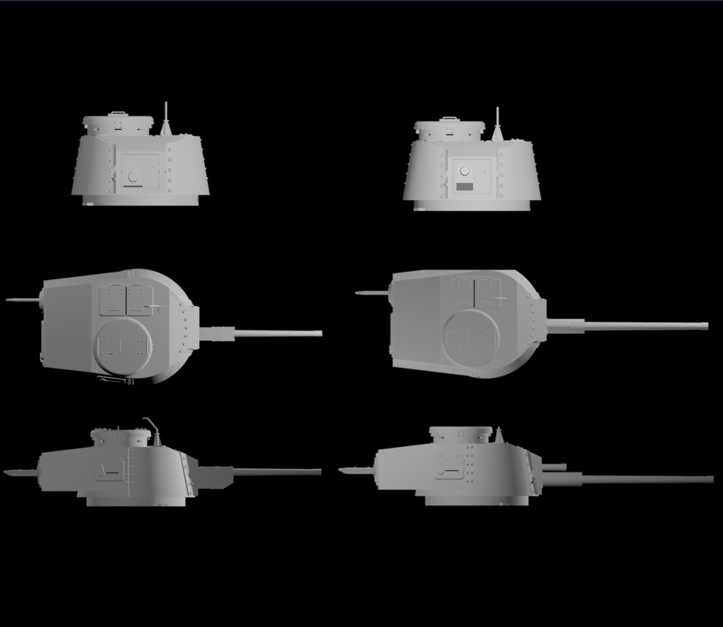 1/35 日本陸軍 九七式中戦車 チハ 新砲塔(チハ改)パーツ 2 in 1 57mm砲付き