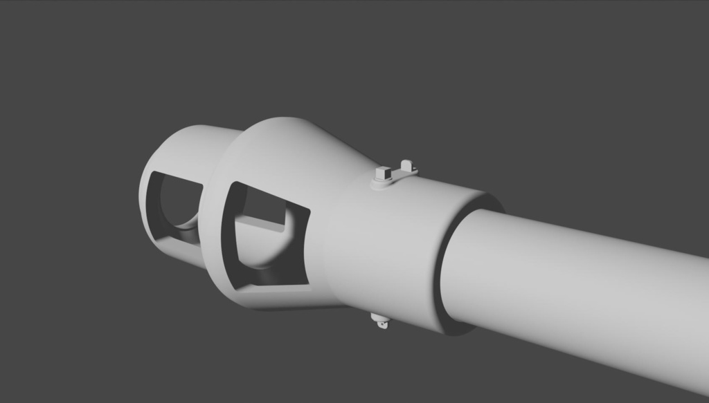 3dプリントキット 1/35 JS-2 重戦車 プラモデル向け D-25T 122mm砲身 極初期型マズルブレーキ