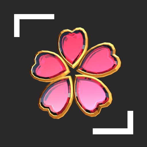 3Dモデル【桜のピアス】