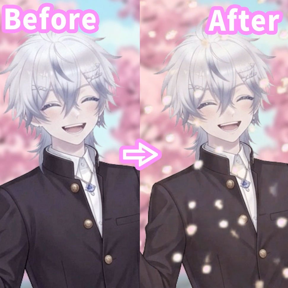 【映像素材】桜の花びら グリーンバック素材 6種パック