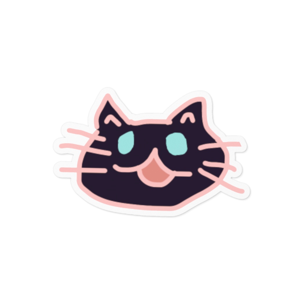 顔だけになっちゃった!みーちゃんステッカー