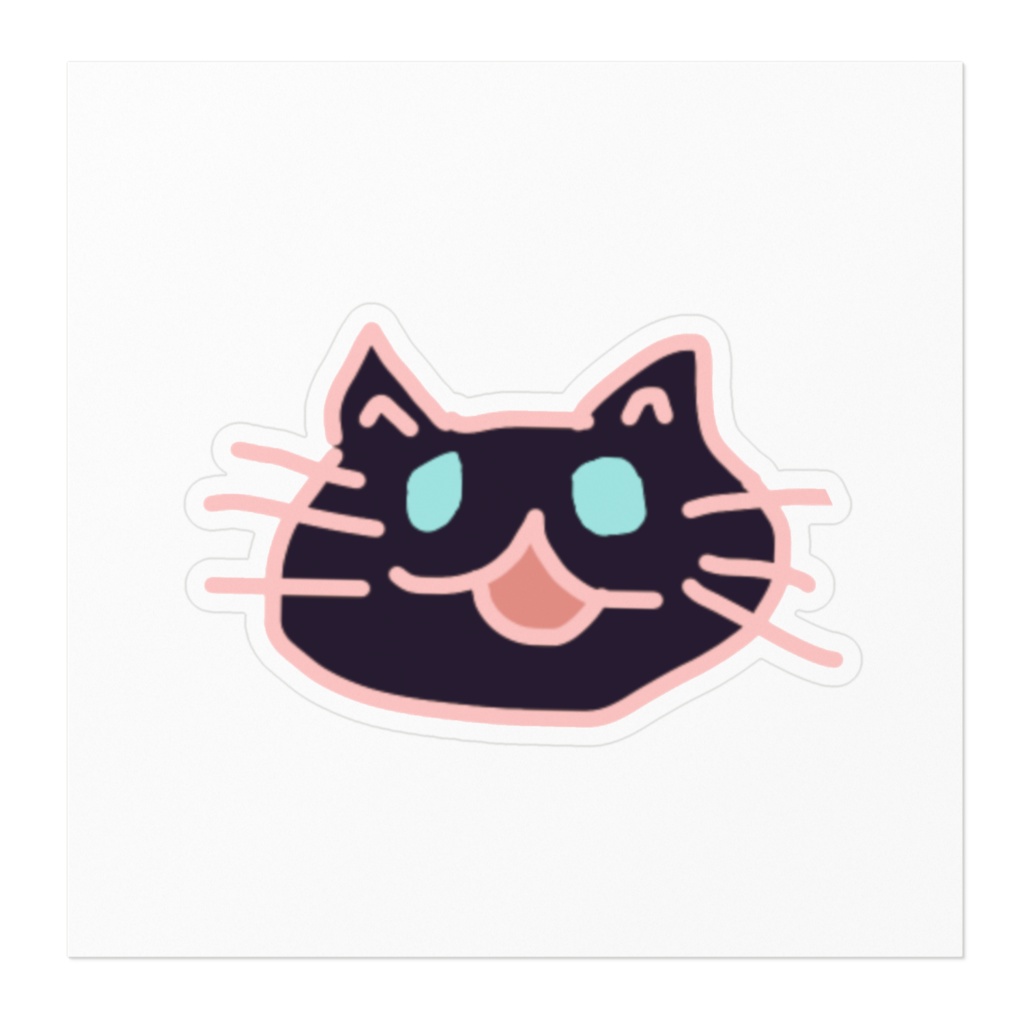 顔だけになっちゃった!みーちゃんステッカー