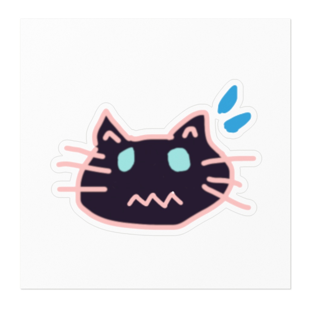 遅れますみーちゃんステッカー