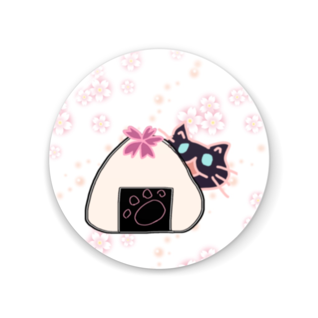 桜おにぎりみーちゃん缶ミラー