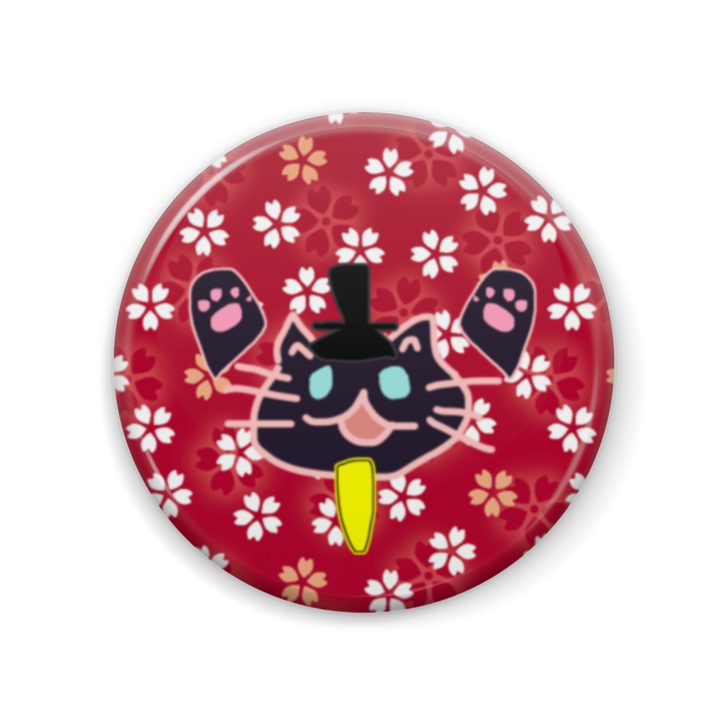 お内裏様みーちゃん缶バッジ