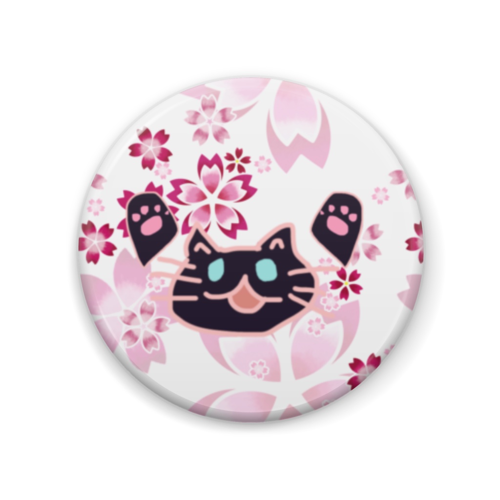 別バージョン黒猫みーちゃん缶バッジ