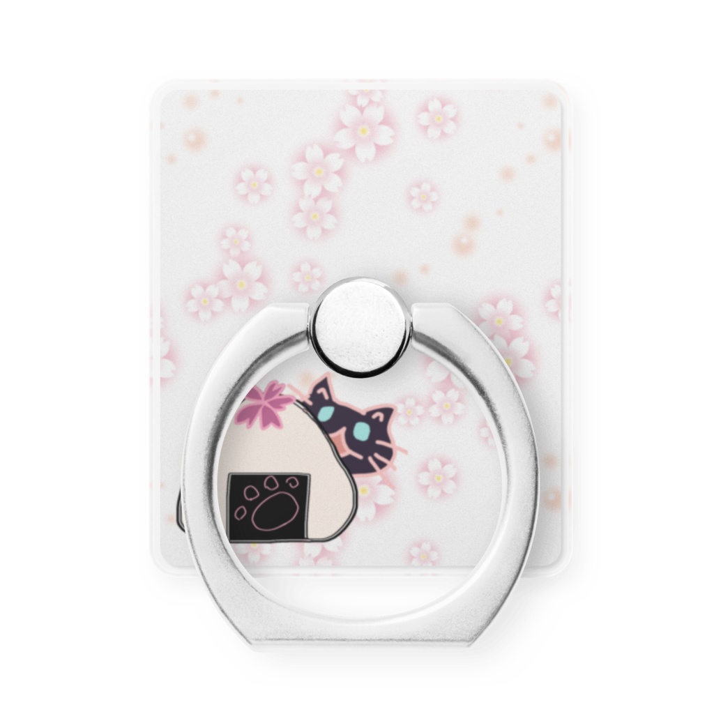 桜おにぎりみーちゃんスマホリング