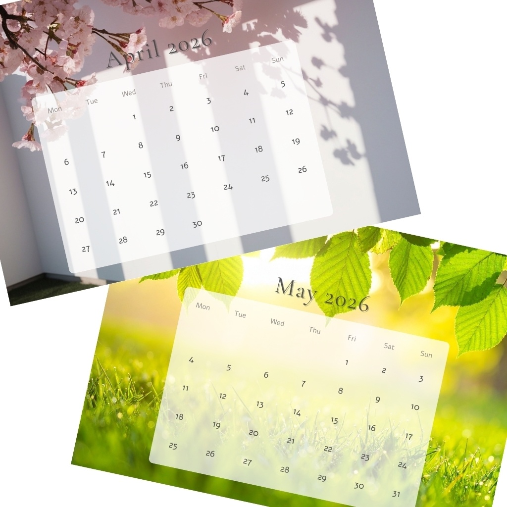 2026→2027 4月始まりカレンダー（A5横・PDF）