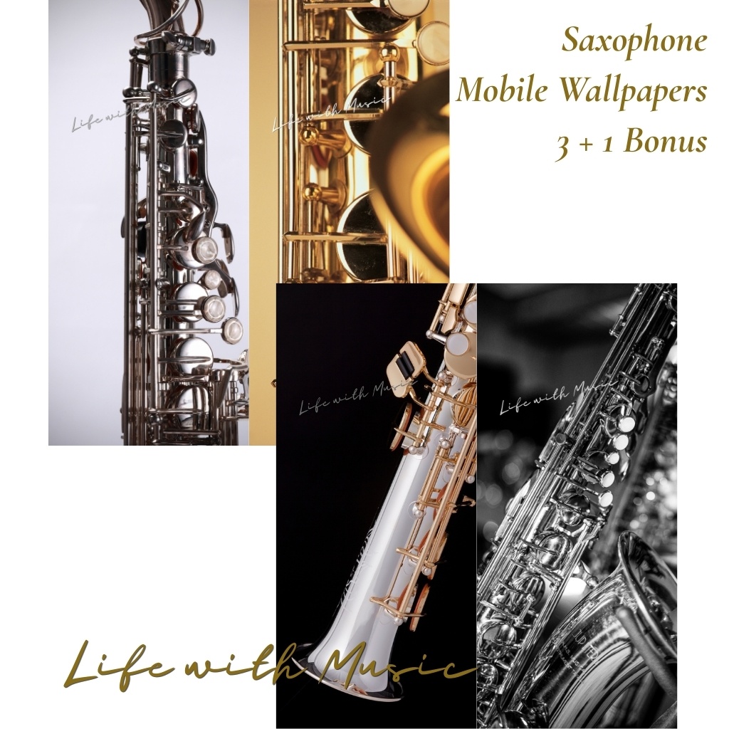 Life with Music – Saxophone 1 スマホ壁紙（1440×3200）3枚＋ボーナス1枚
