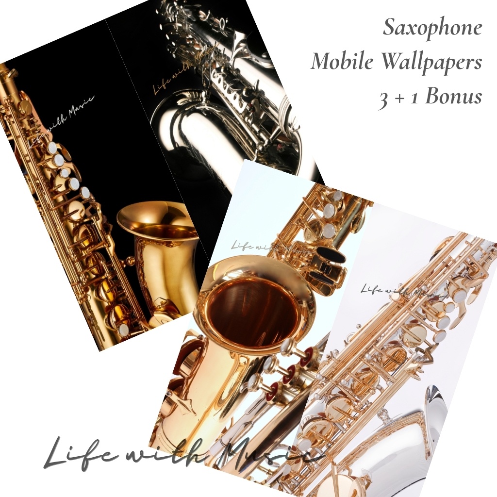 Life with Music – Saxophone 2 スマホ壁紙（1440×3200）3枚＋ボーナス1枚