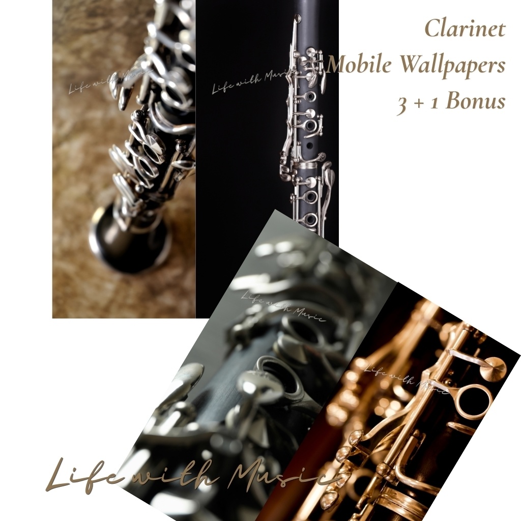Life with Music – Clarinet スマホ壁紙（1440×3200）3枚＋ボーナス1枚