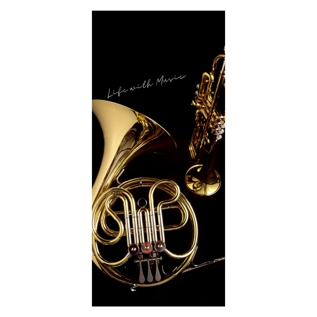 Life with Music – French Horn スマホ壁紙(1440×3200)3枚+ボーナス1枚