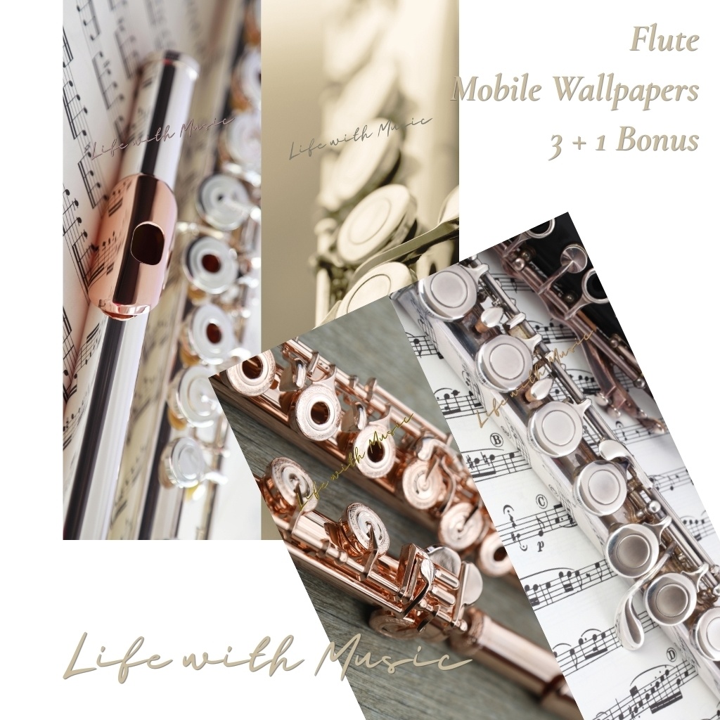 Life with Music – Flute スマホ壁紙(1440×3200)3枚+ボーナス1枚