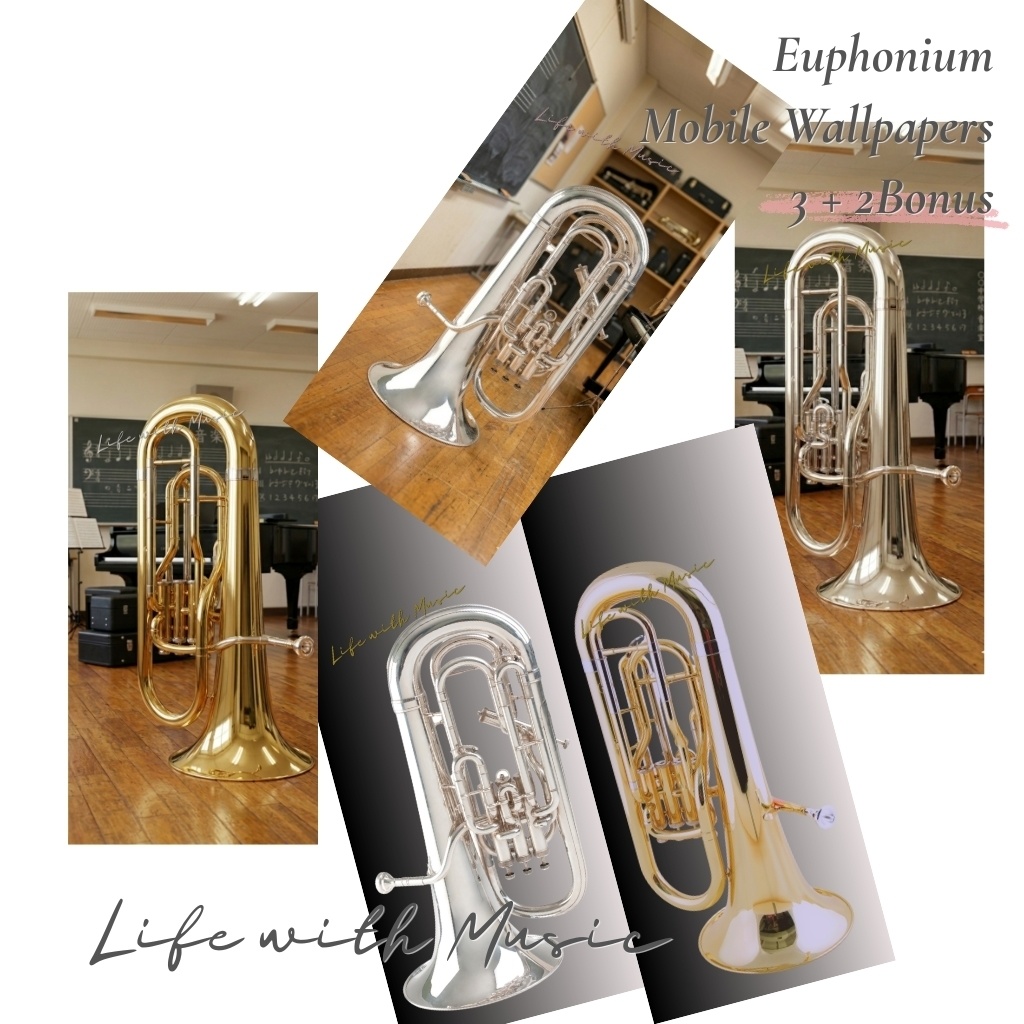 Life with Music – Euphonium スマホ壁紙(1440×3200)3枚+ボーナス2枚