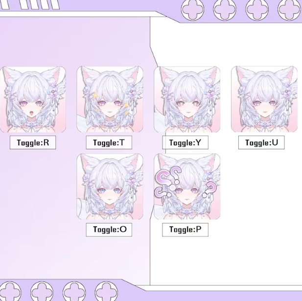 Purple Fox Live 2D Model