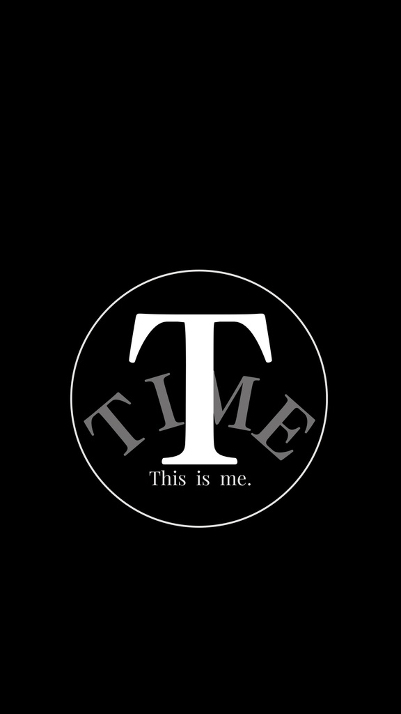 【スマホ壁紙】TIME - Platinum（白金）｜This is me.｜ラグジュアリー・ブラック＆プラチナ