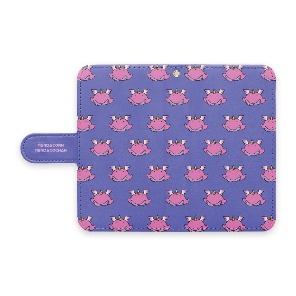 めんだこーん 手帳型androidケース ストラップ穴 あり S M Lサイズ Divine Deep Sea Booth
