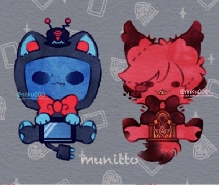 【HazbinHotel】にゃんこヴォクアラ缶ミラー