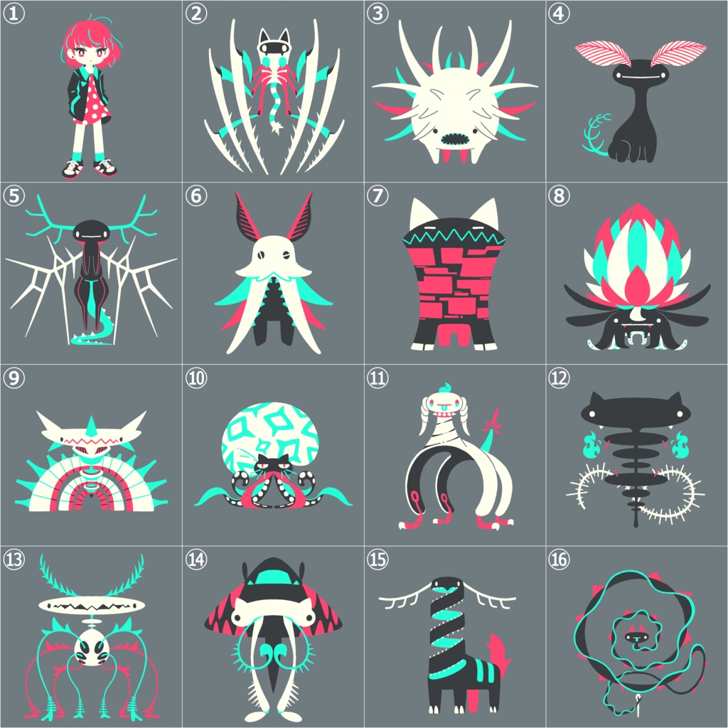 生き物アクリルキーホルダー(2020)