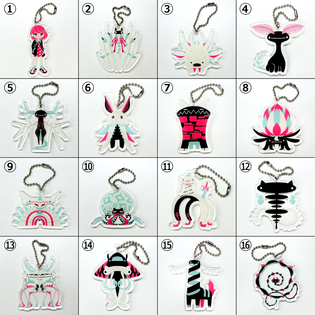 生き物アクリルキーホルダー(2020)