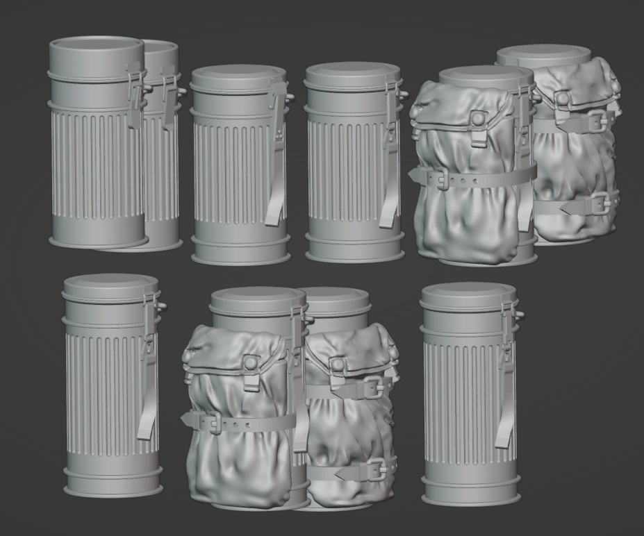 CM-203 1/24 独・ガスマスクケースセット