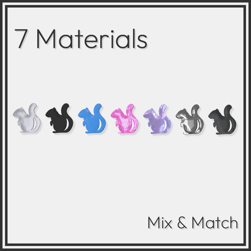 Animal Hairpin Set | VRChat想定アクセサリー