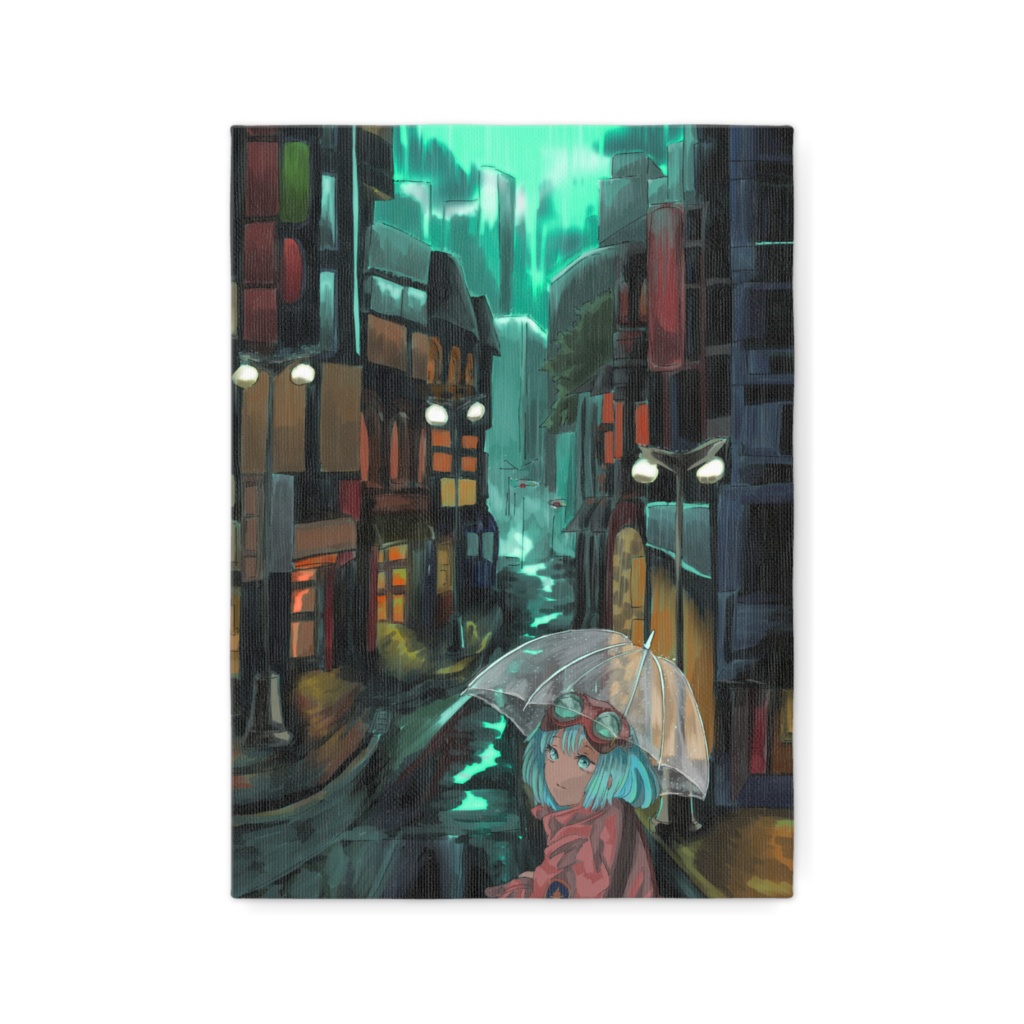 雨の街