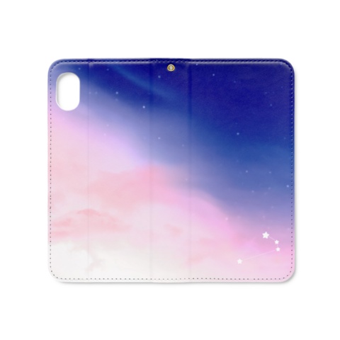 おひつじ座の手帳型iPhoneケース(ベルトなし)