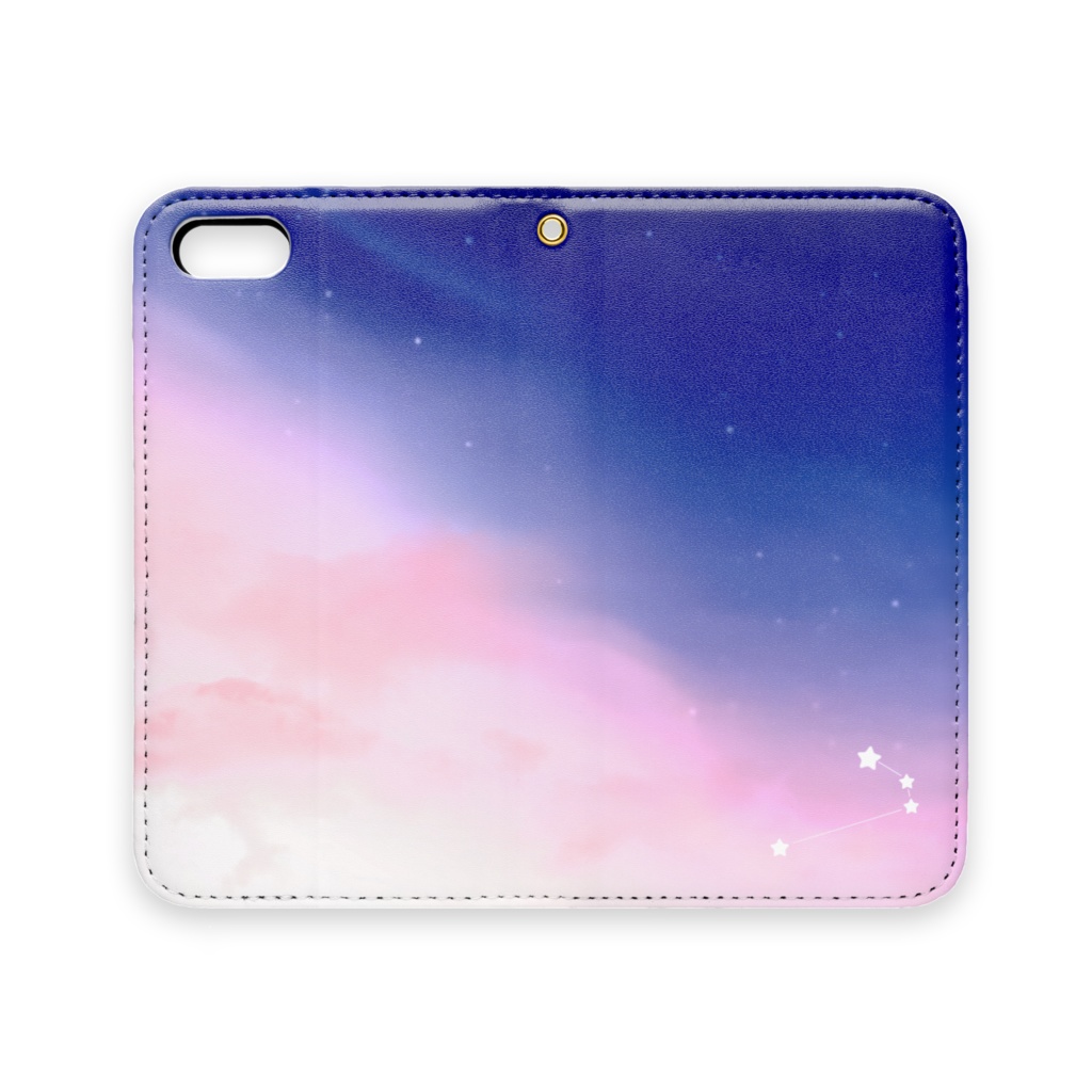 おひつじ座の手帳型iPhoneケース（ベルトなし）