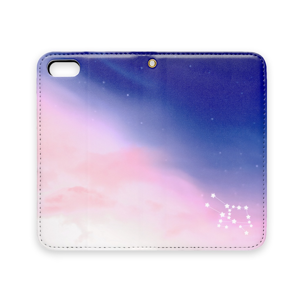 おうし座の手帳型iPhoneケース（ベルトなし）