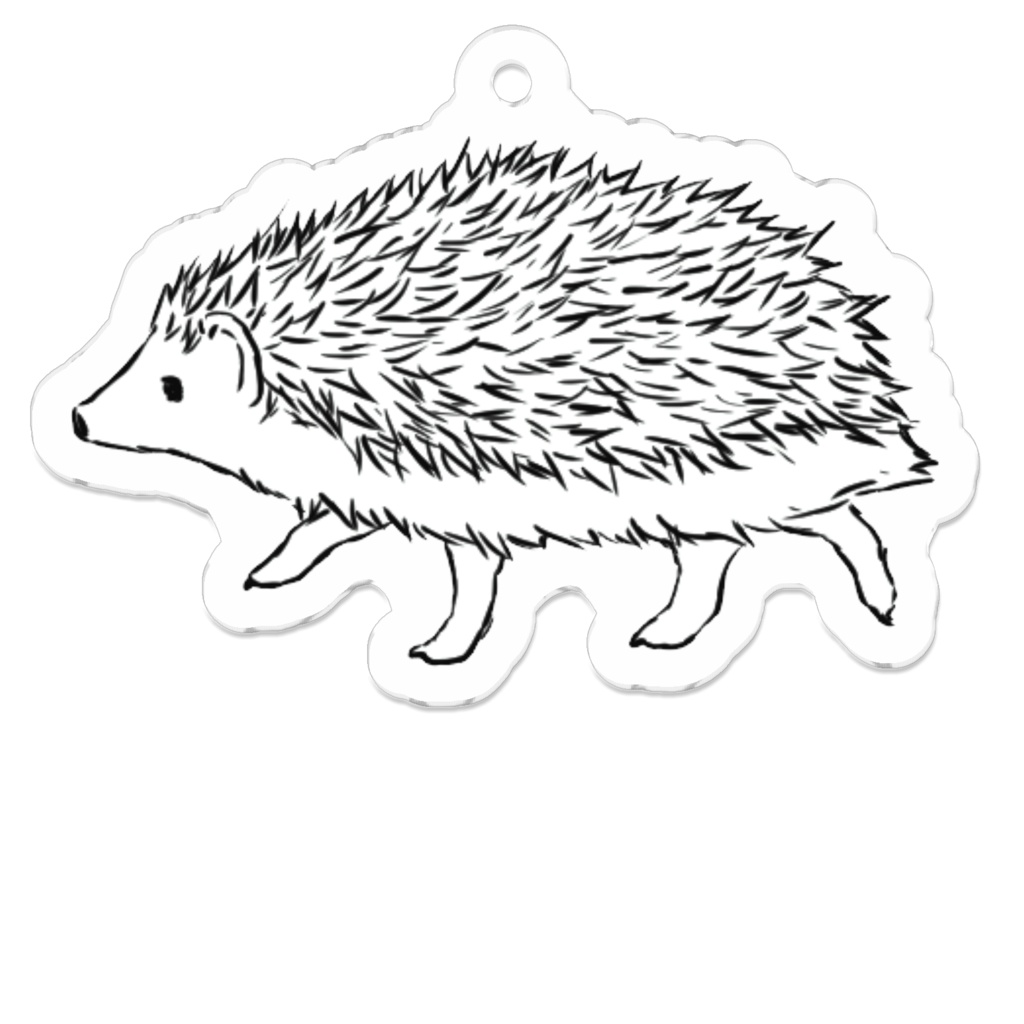 てくてくハリネズミのアクリルキーホルダー