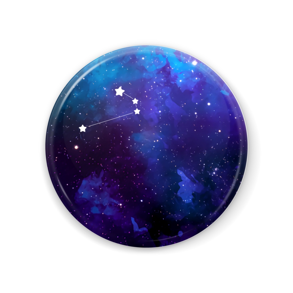 12星座の缶ミラー(青い夜空)