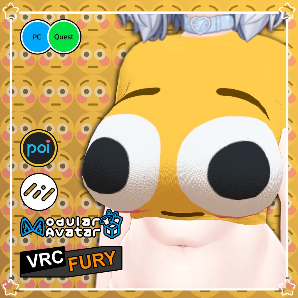 Flush Emoji Outfit - Kumaly | クマリ【14 アバター対応】