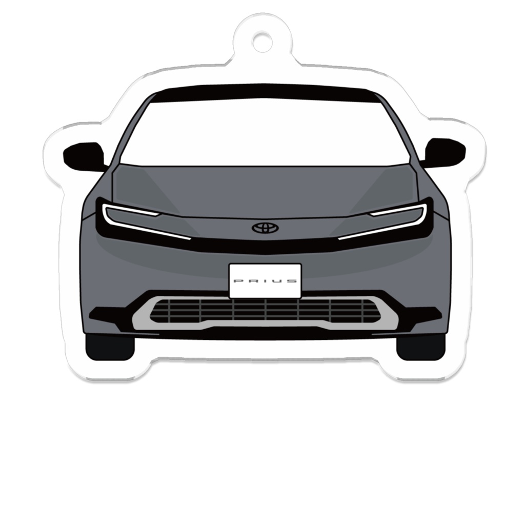 【TOYOTA】60系 PRIUS デザインキーホルダー(アッシュ)