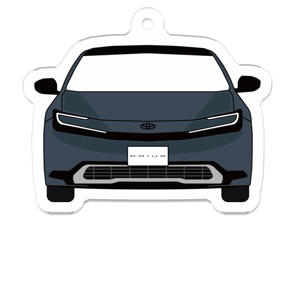 【TOYOTA】60系 PRIUS デザインキーホルダー（アティチュードブラックマイカ）