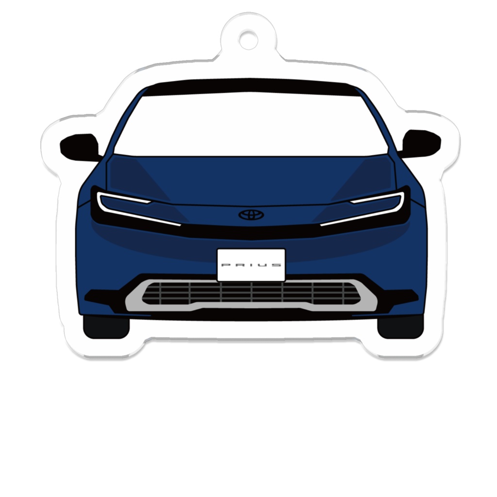 【TOYOTA】60系 PRIUS デザインキーホルダー(ダークブルー)