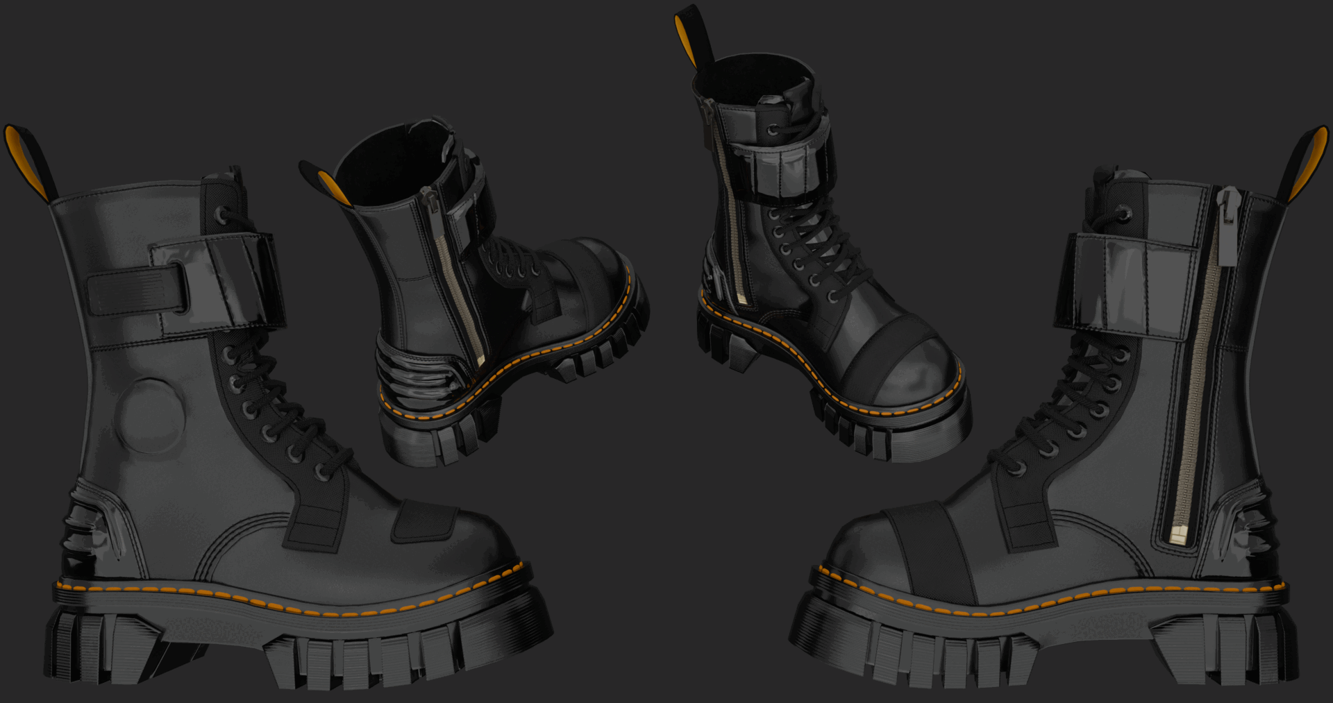 Cyberpunk Combat Boots – VRChat アバター対応 | サイバーパンク ブーツ