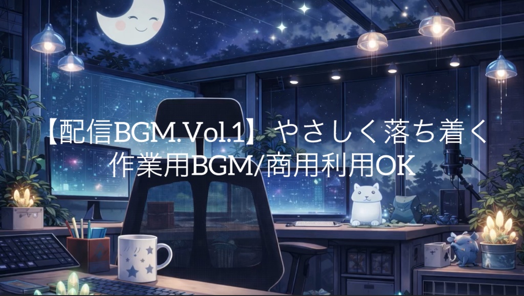 【配信BGM.Vol.1】やさしく落ち着く作業用BGM|商用利用OK