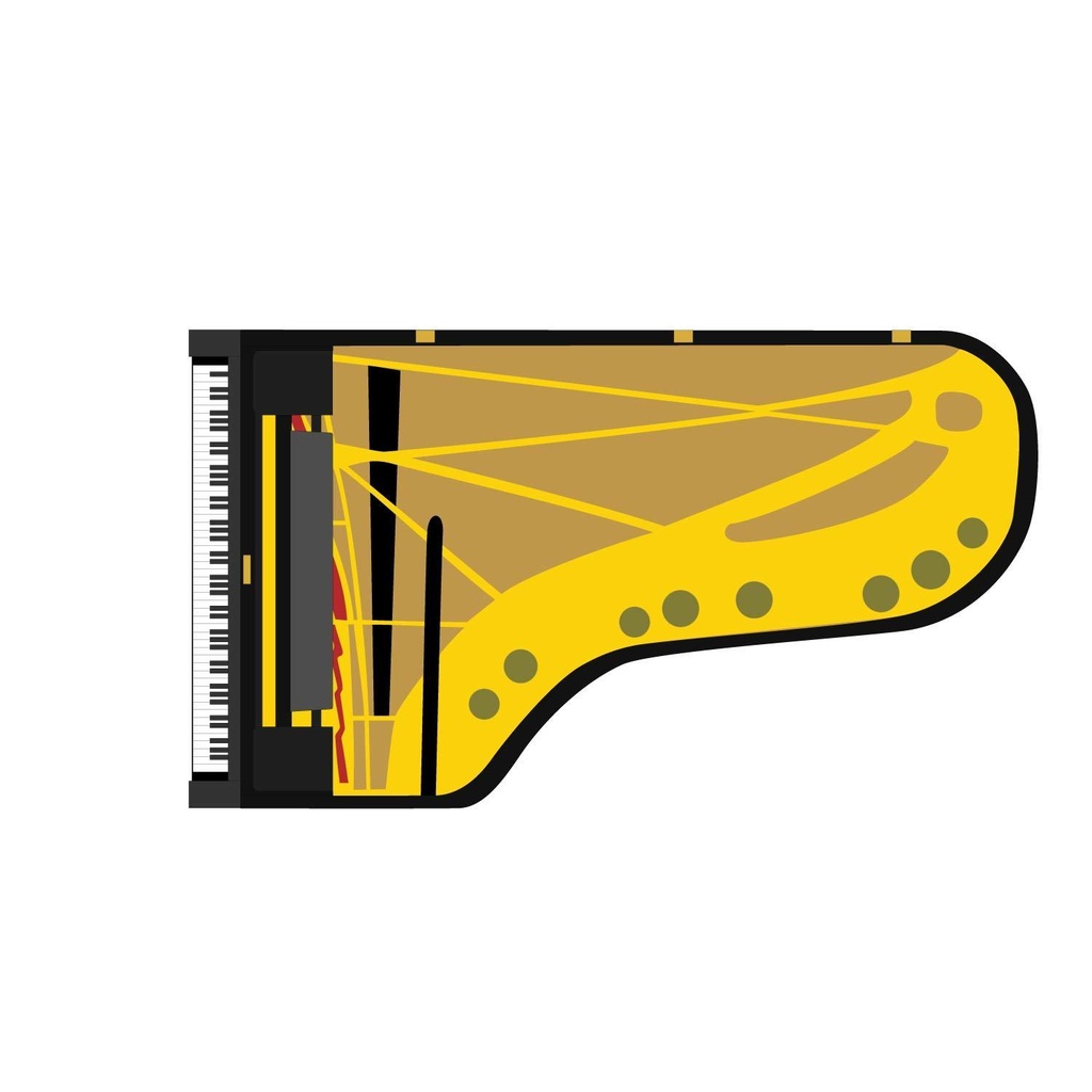 舞台図面用シンボルデータ『コンサートピアノセット』