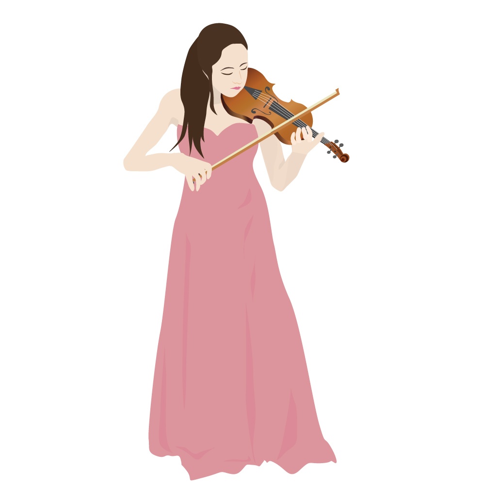 ヴァイオリンを演奏する女性