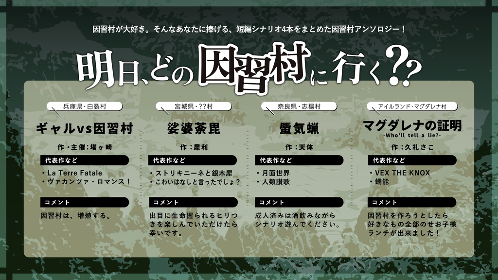 【CoC6版シナリオ集】限界集落/SPLL:E195156